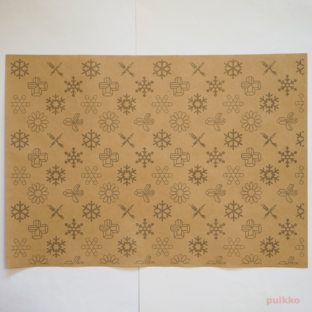 紙製ブックカバー 雪の結晶 A3判(5枚セット)