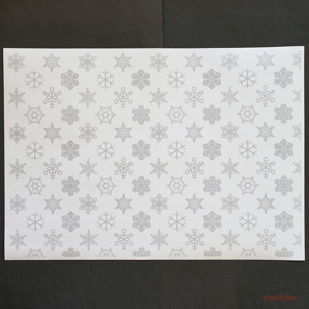 紙製ブックカバー 雪の結晶 A3判(5枚セット)