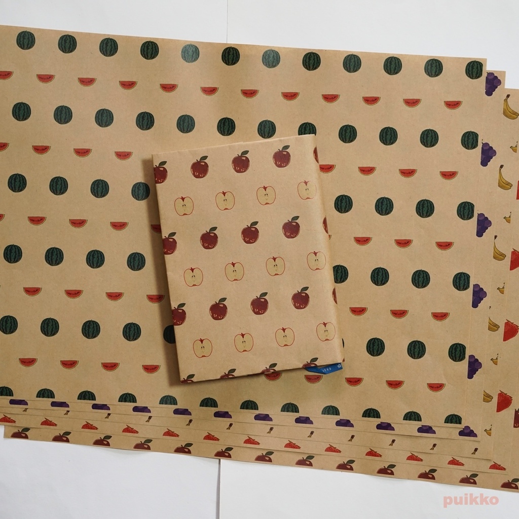 紙製ブックカバー フルーツ(カラー) A3判