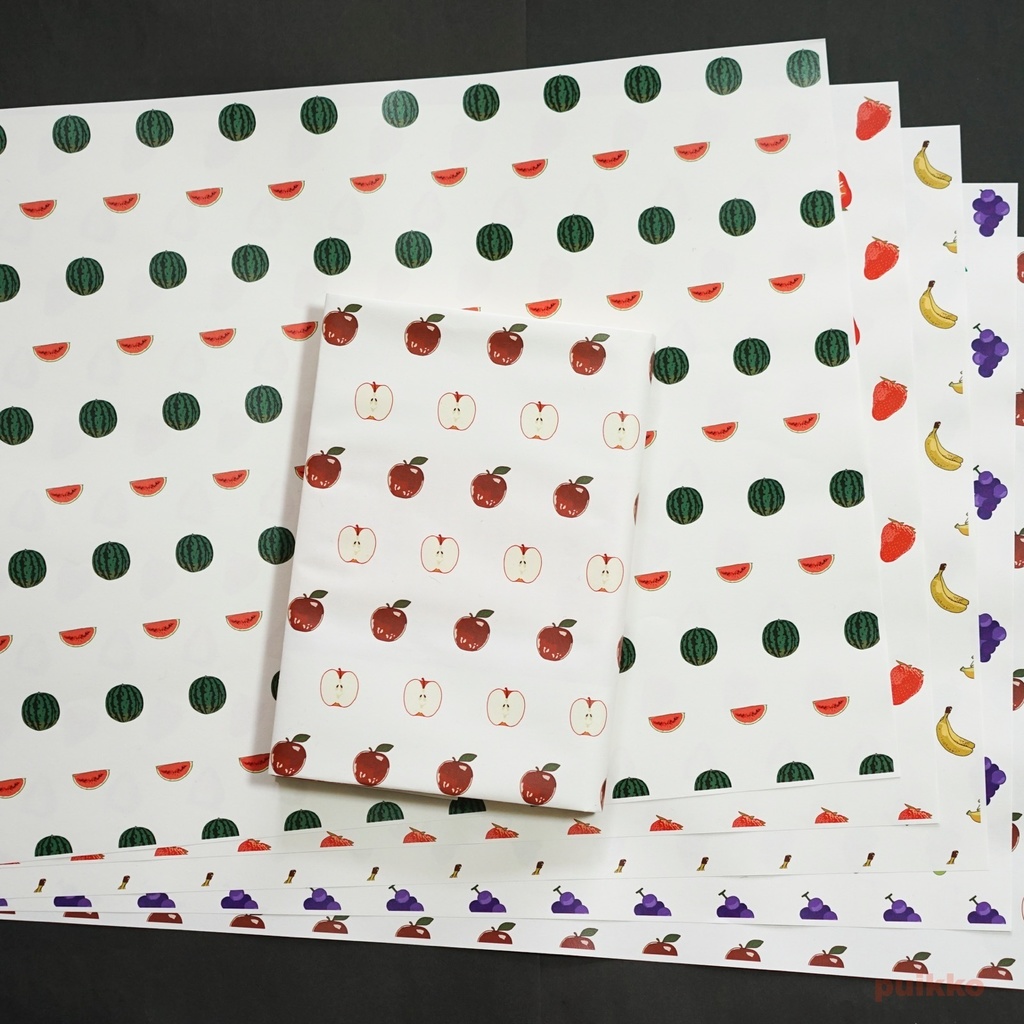 紙製ブックカバー フルーツ(カラー) A3判