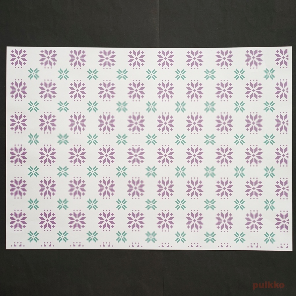 紙製ブックカバー ノルディック柄3(カラー) A3判(5枚セット)