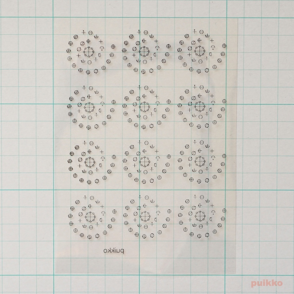 レジン封入用フィルム カタカムナ 第9首・大