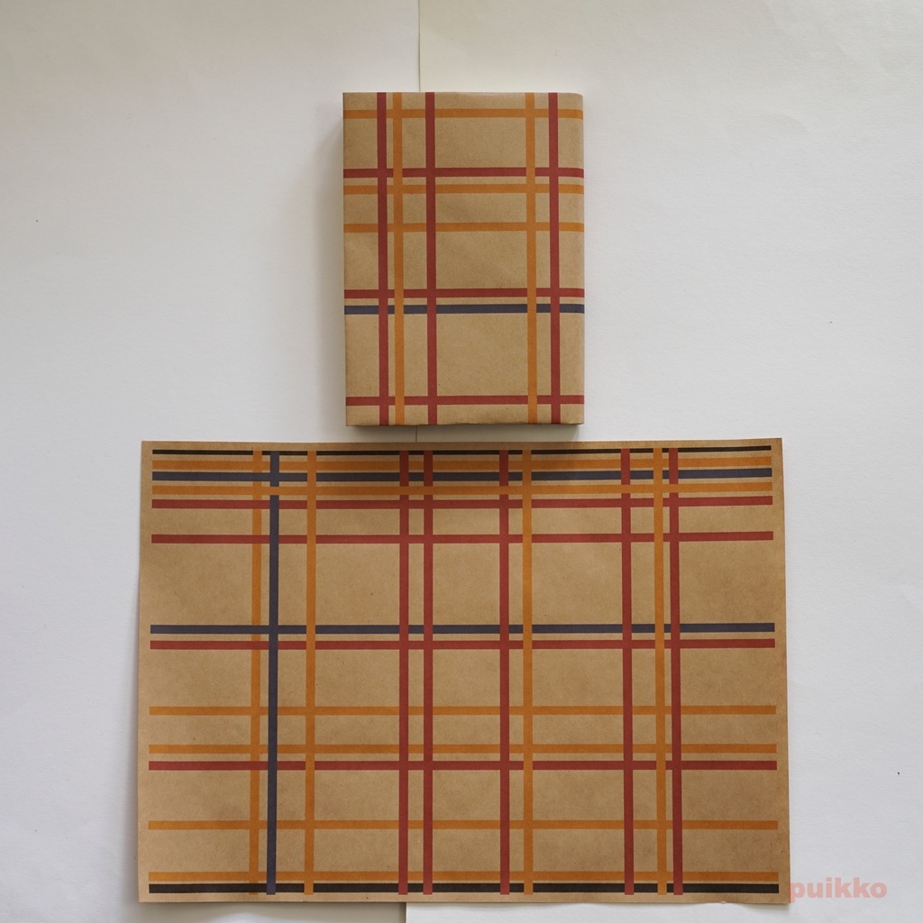 紙製ブックカバー モンドリアン柄(カラー)(5枚セット)