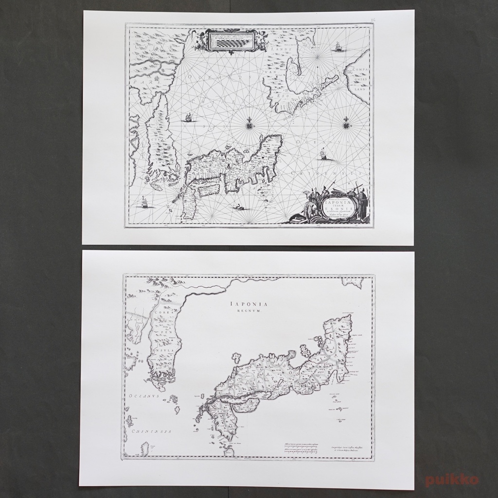紙製ブックカバー 古地図(日本)