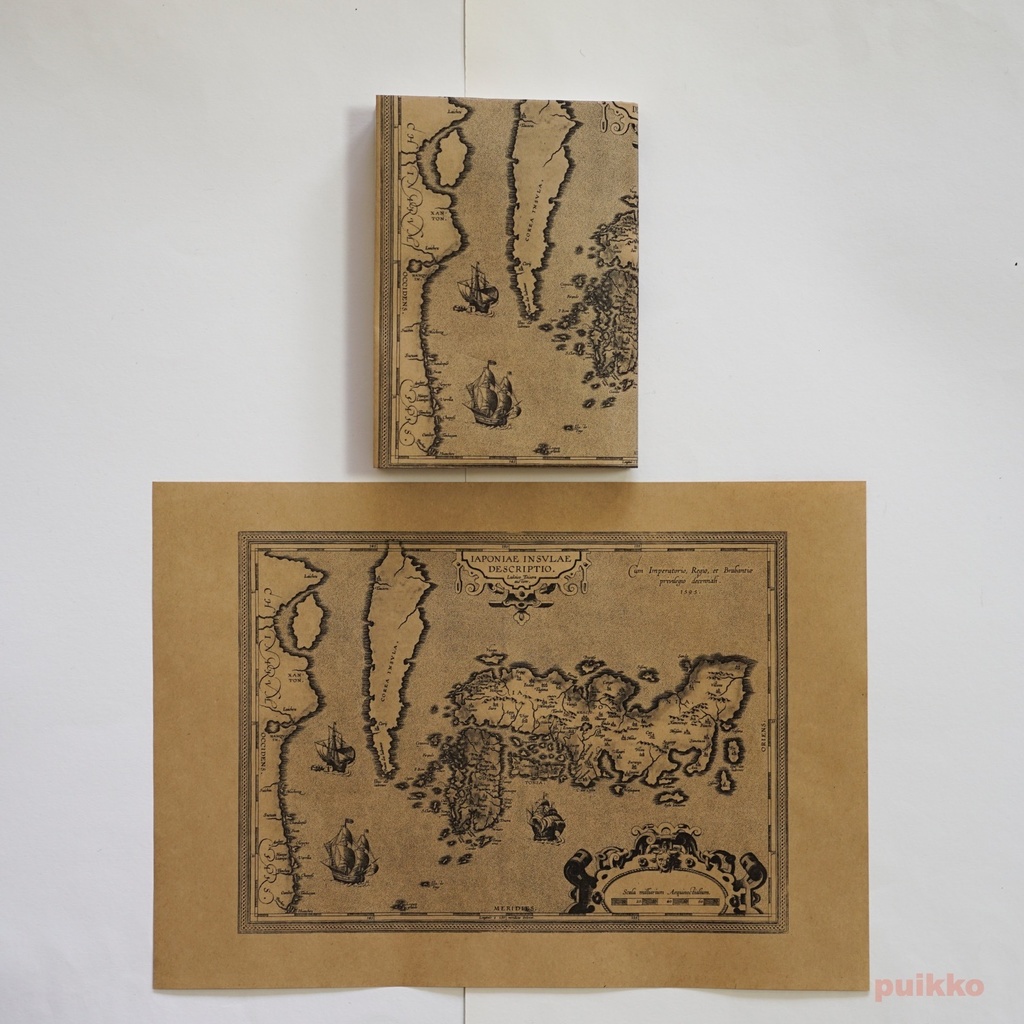 紙製ブックカバー 古地図(日本)