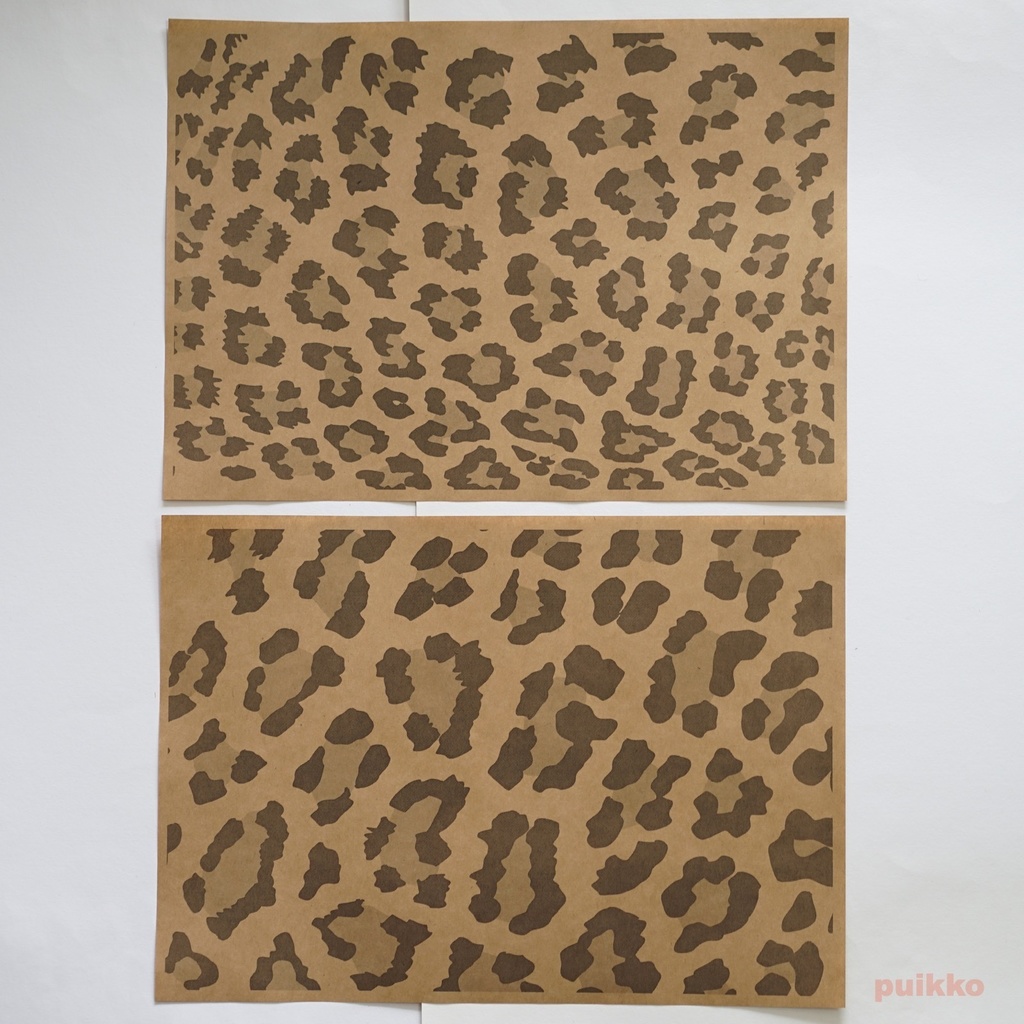 紙製ブックカバー ヒョウ柄(5枚セット)