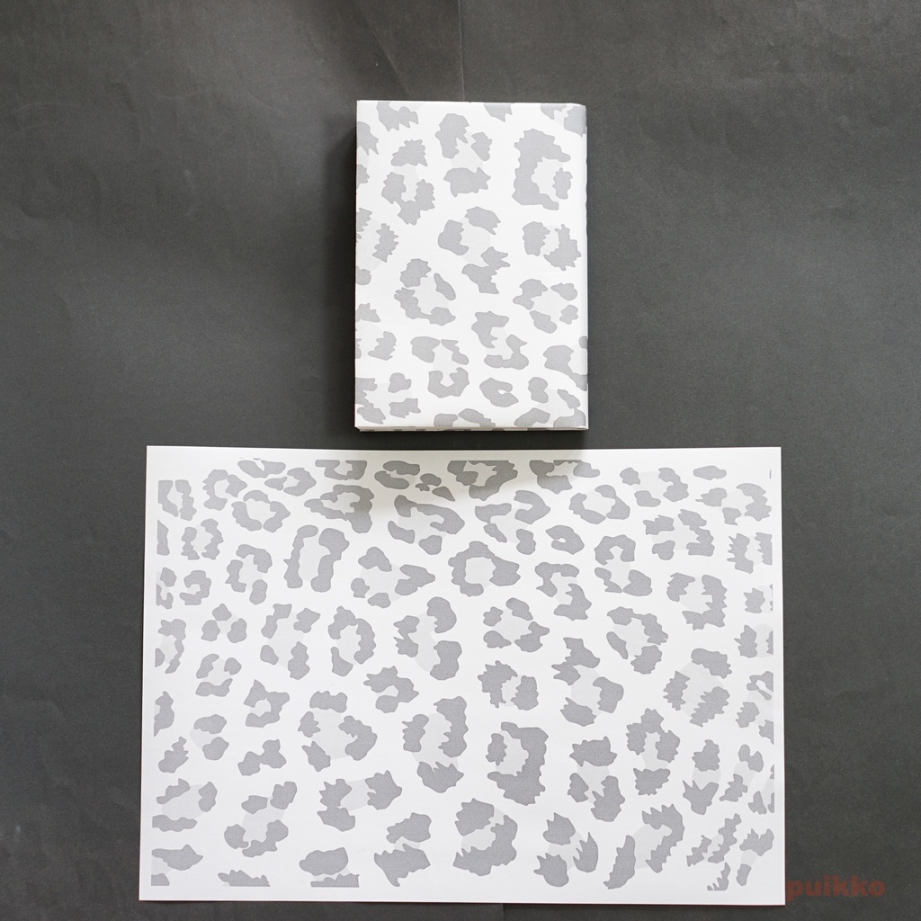 紙製ブックカバー ヒョウ柄(5枚セット)