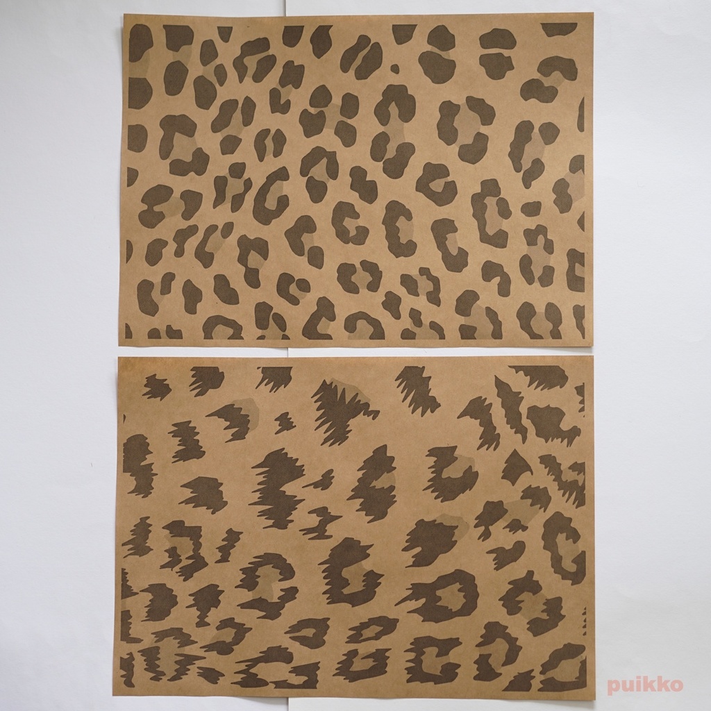 紙製ブックカバー ヒョウ柄(5枚セット)