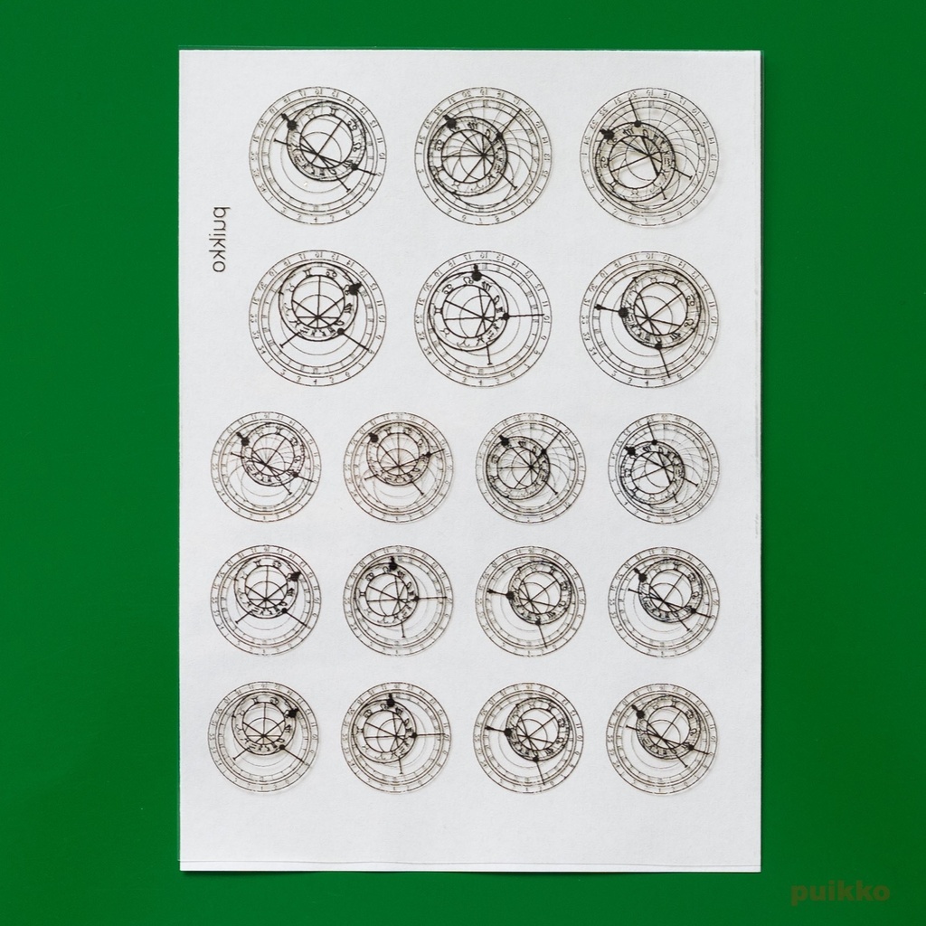 レジン封入用フィルム 天文時計4 箔押し