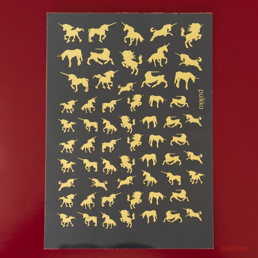 レジン封入用フィルム　ユニコーン　箔押し