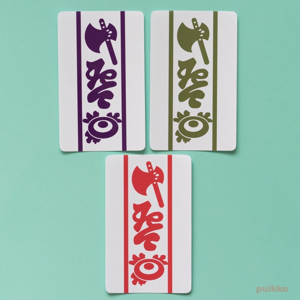 吸着シール よきこときく ICカードサイズ(3枚セット)