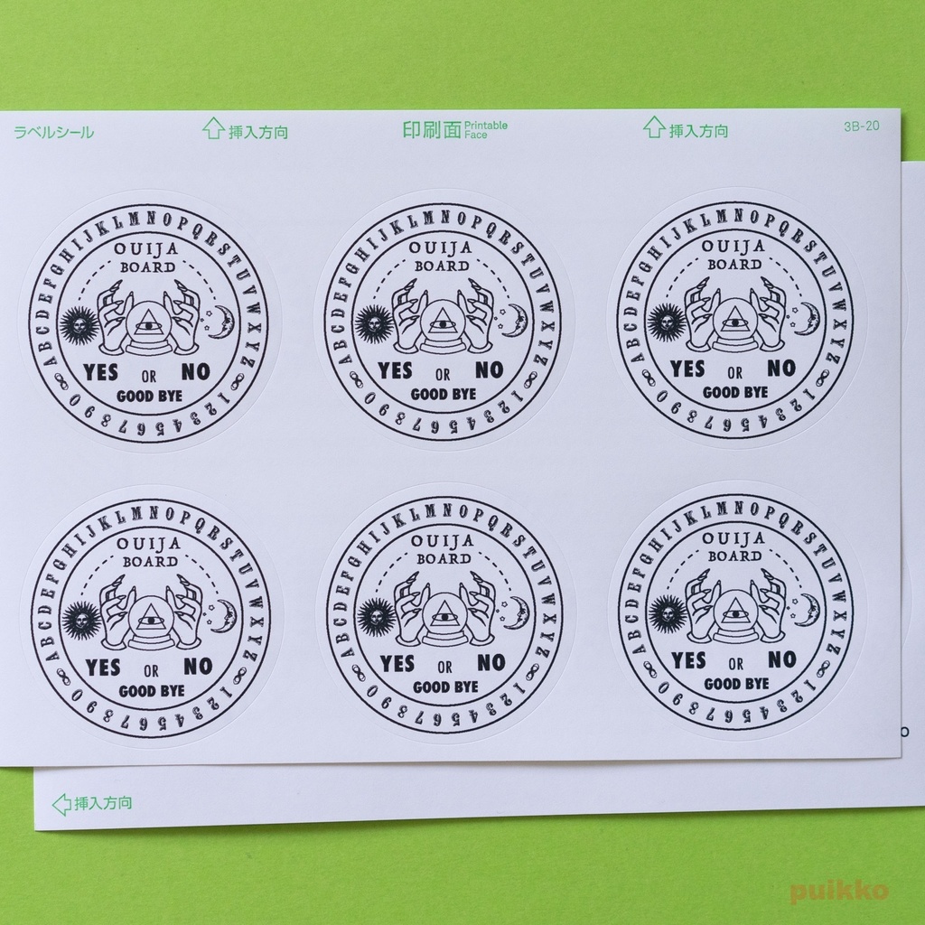 丸シール60mm ウィジャボード丸形