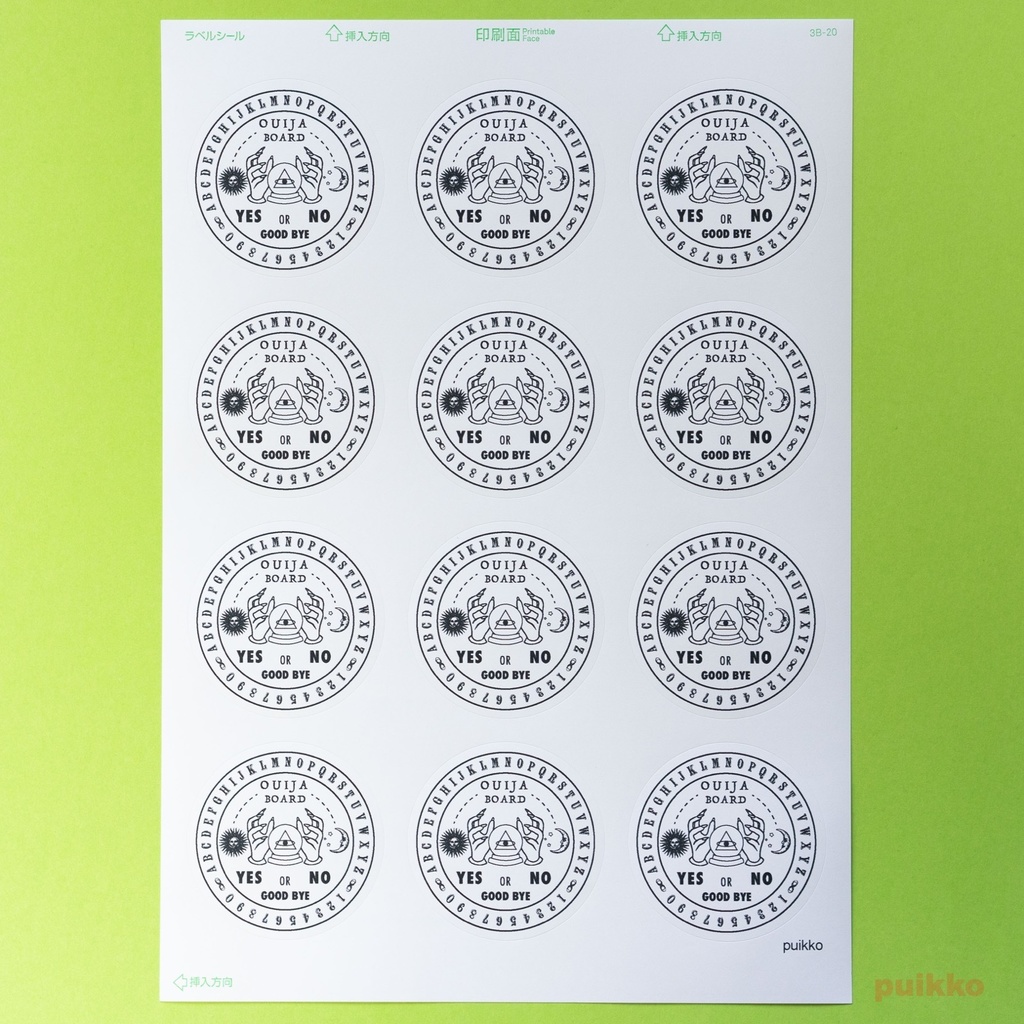 丸シール60mm ウィジャボード丸形