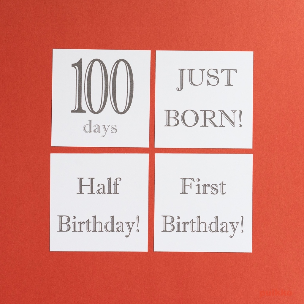 ベビーマンスリーカード Shadow・モノクロ(ましかく)