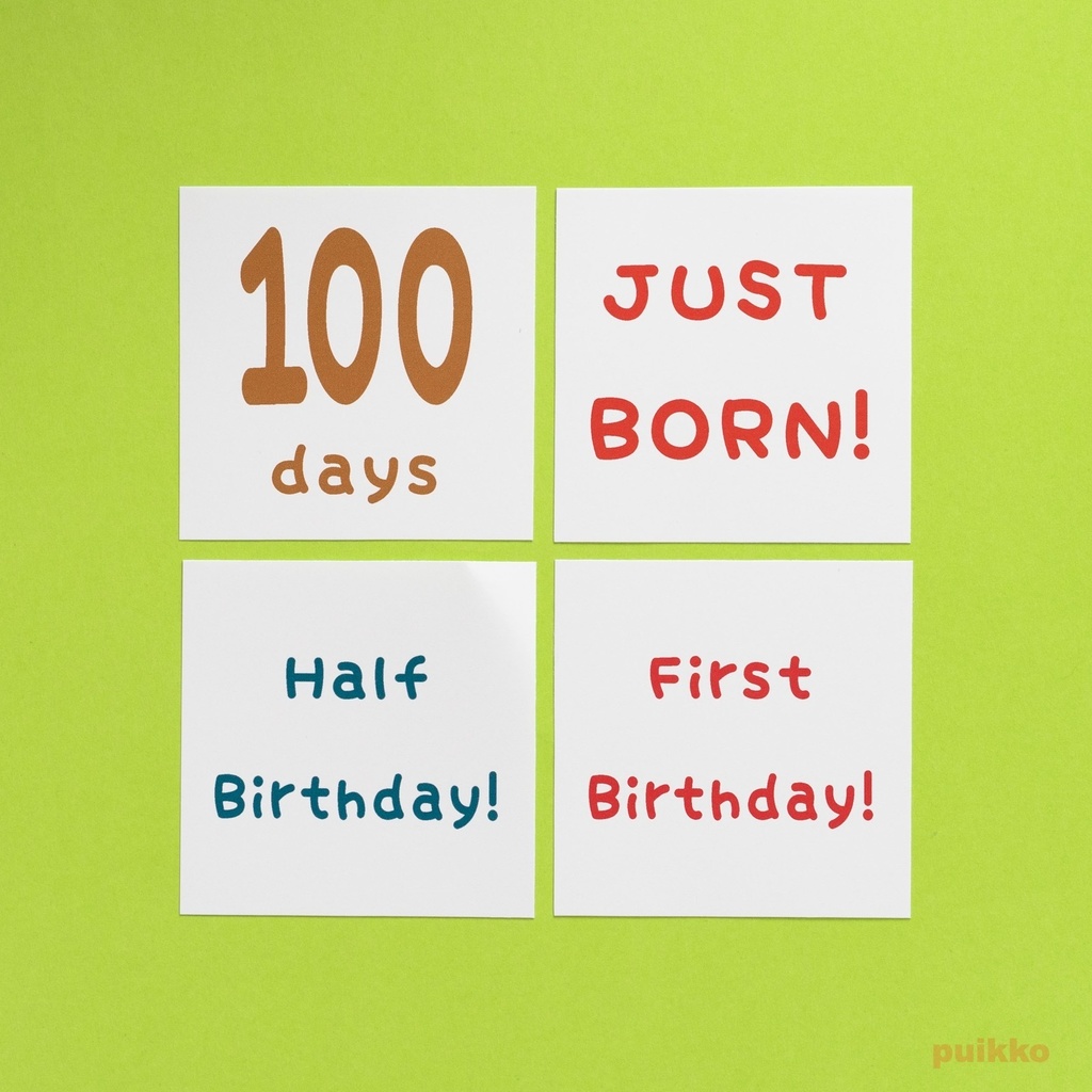 ベビーマンスリーカード marianフォント(ましかく)