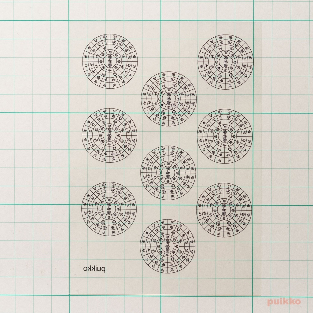 レジン封入用フィルム フトマニ図・大