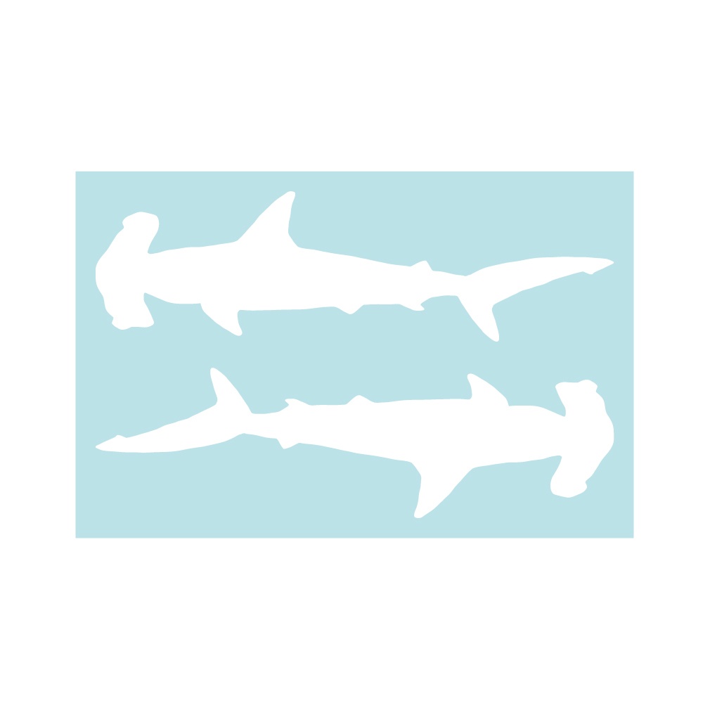 ステッカー シュモクザメ1(2片)