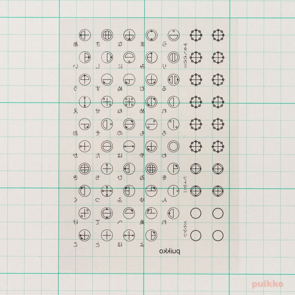 レジン封入用フィルム カタカムナ文字
