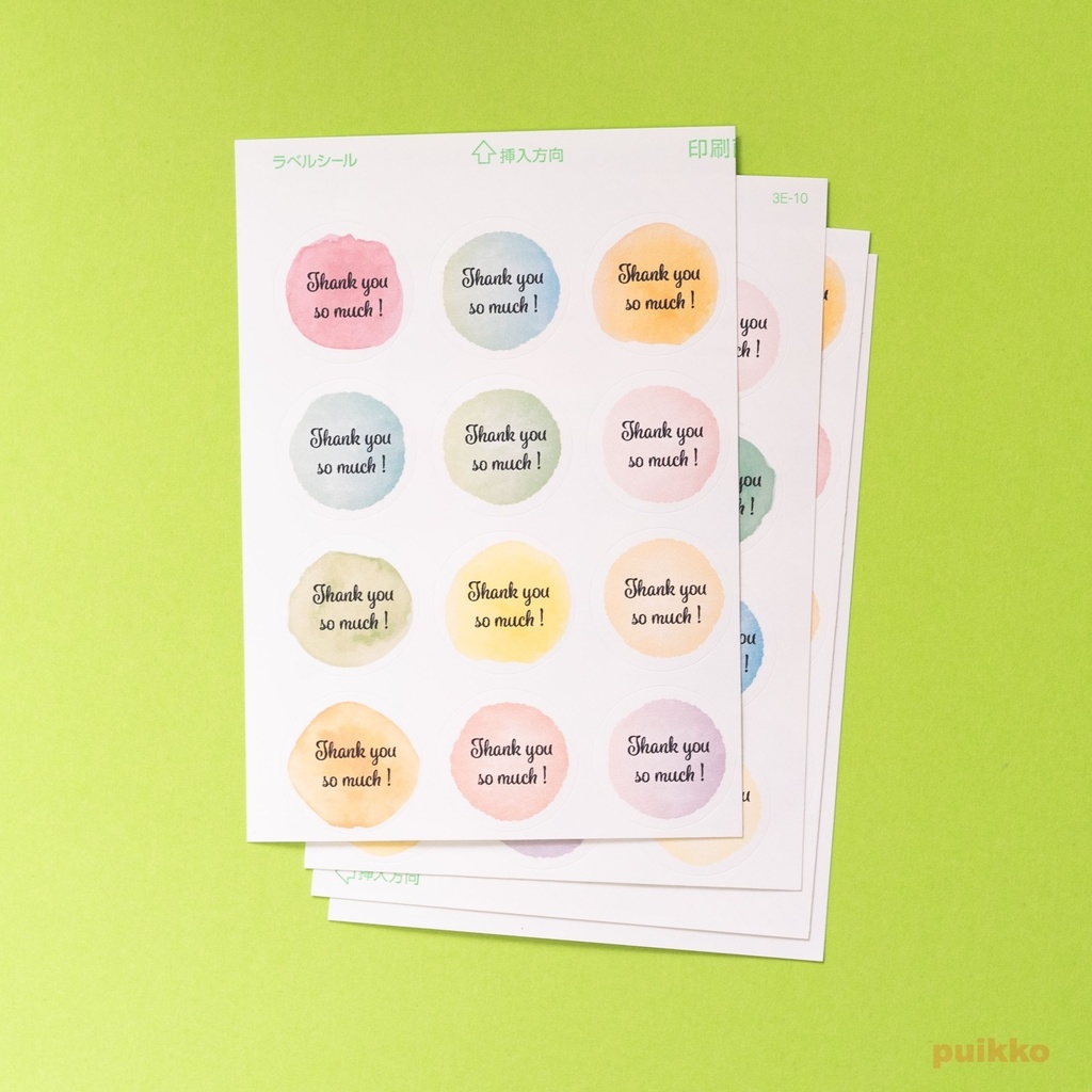 サンキューシール 水彩サークル