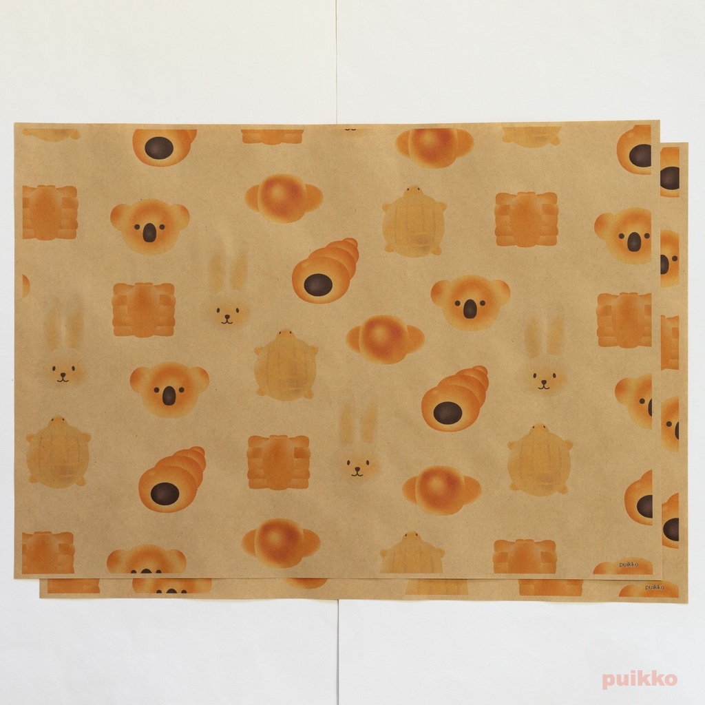 紙製ブックカバー パン(カラー) A3判(6枚セット)