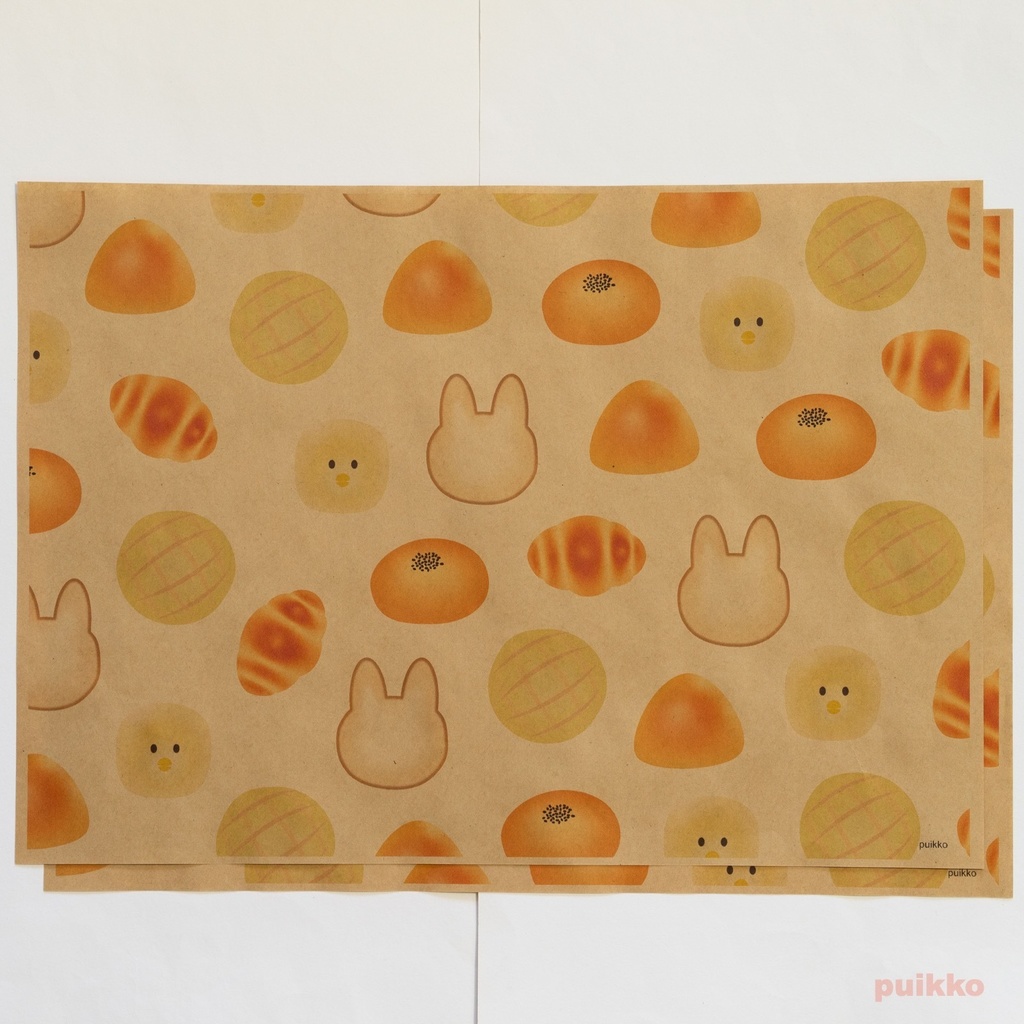 紙製ブックカバー パン(カラー) A3判(6枚セット)