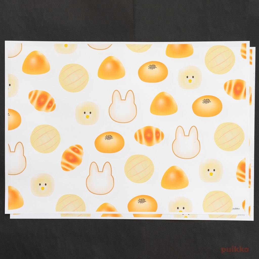 紙製ブックカバー パン(カラー) A3判(6枚セット)