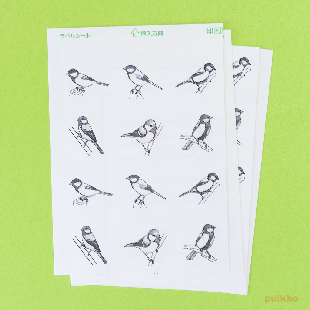 丸シール30mm シジュウカラ