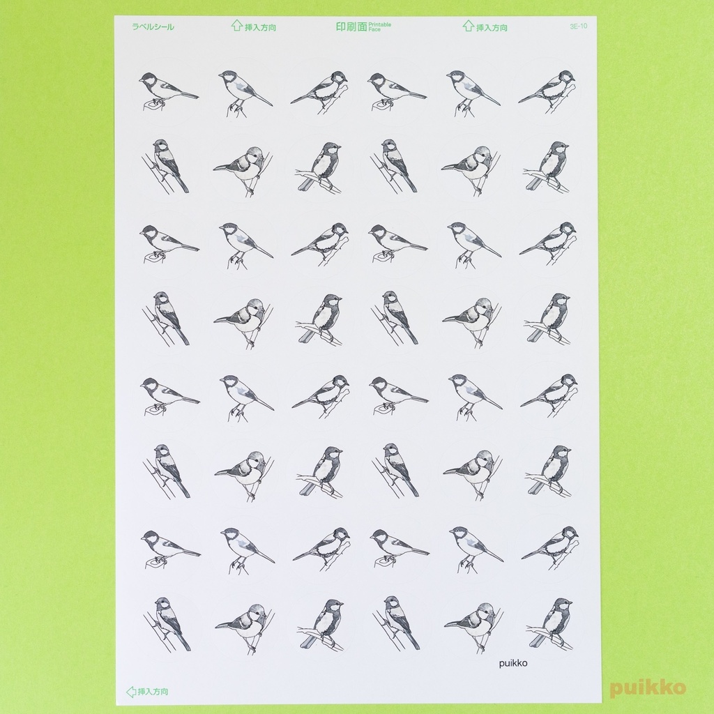 丸シール30mm シジュウカラ