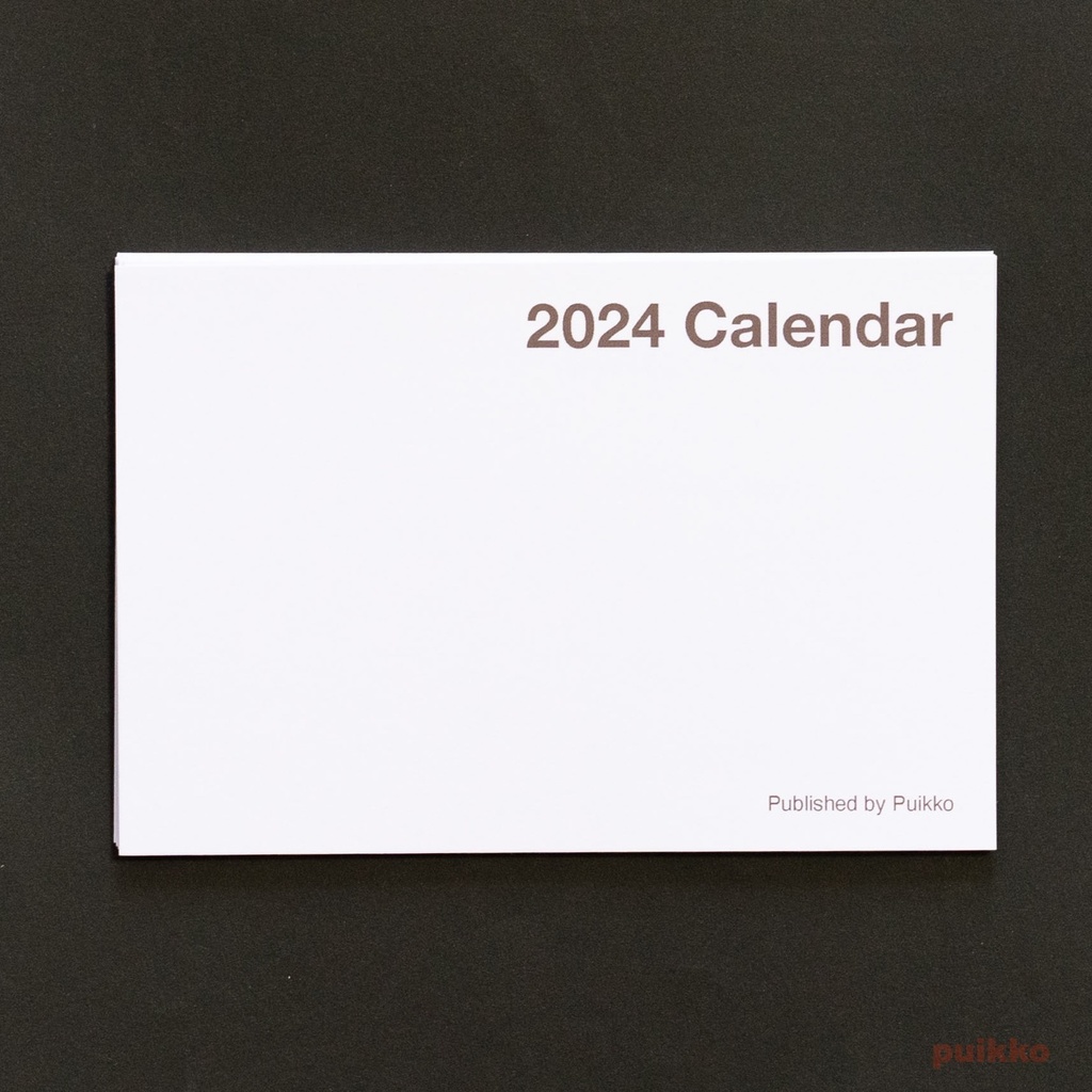 カレンダー　2024年　ブランク横