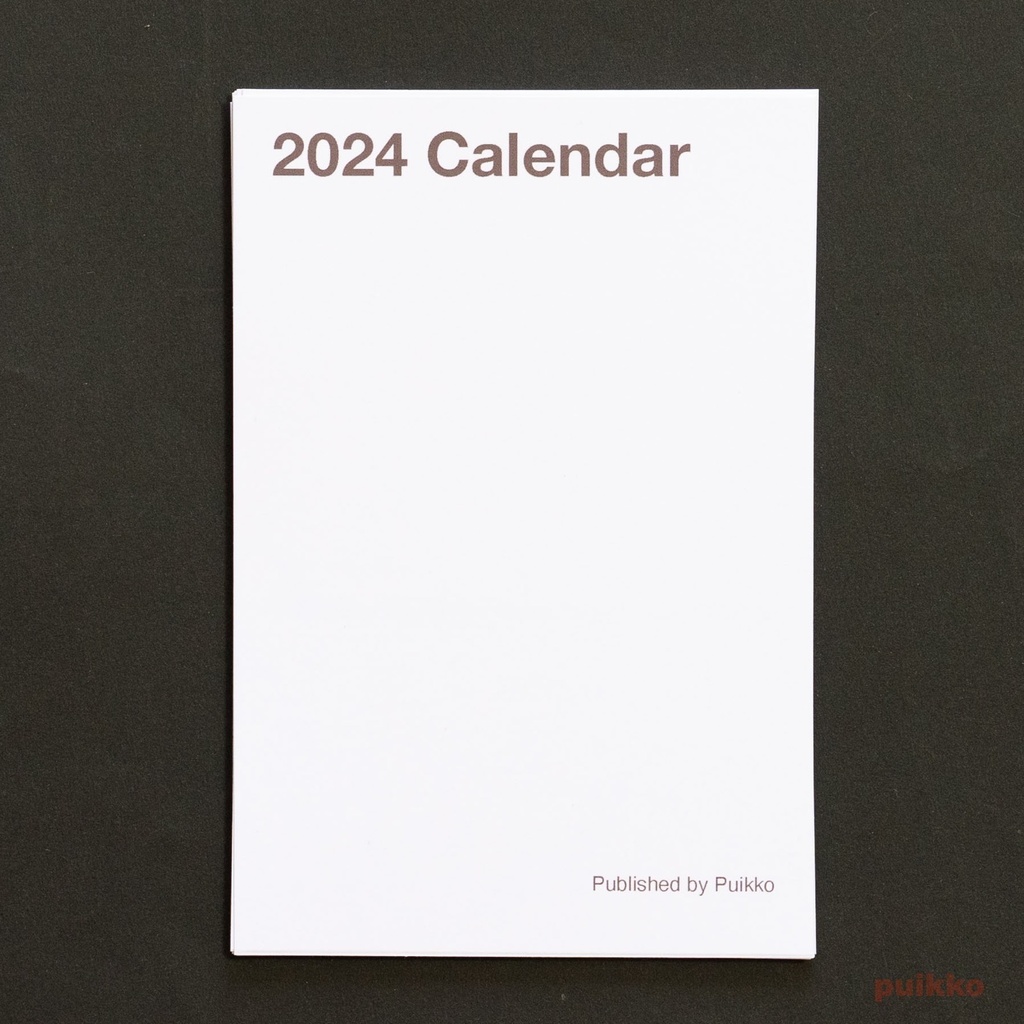カレンダー　2024年　ブランク縦