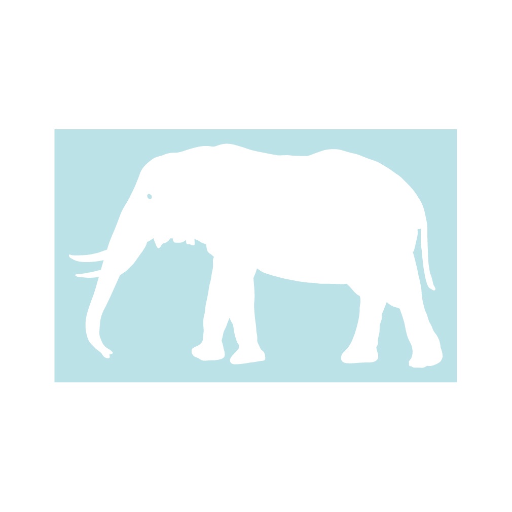 ステッカー ゾウ1