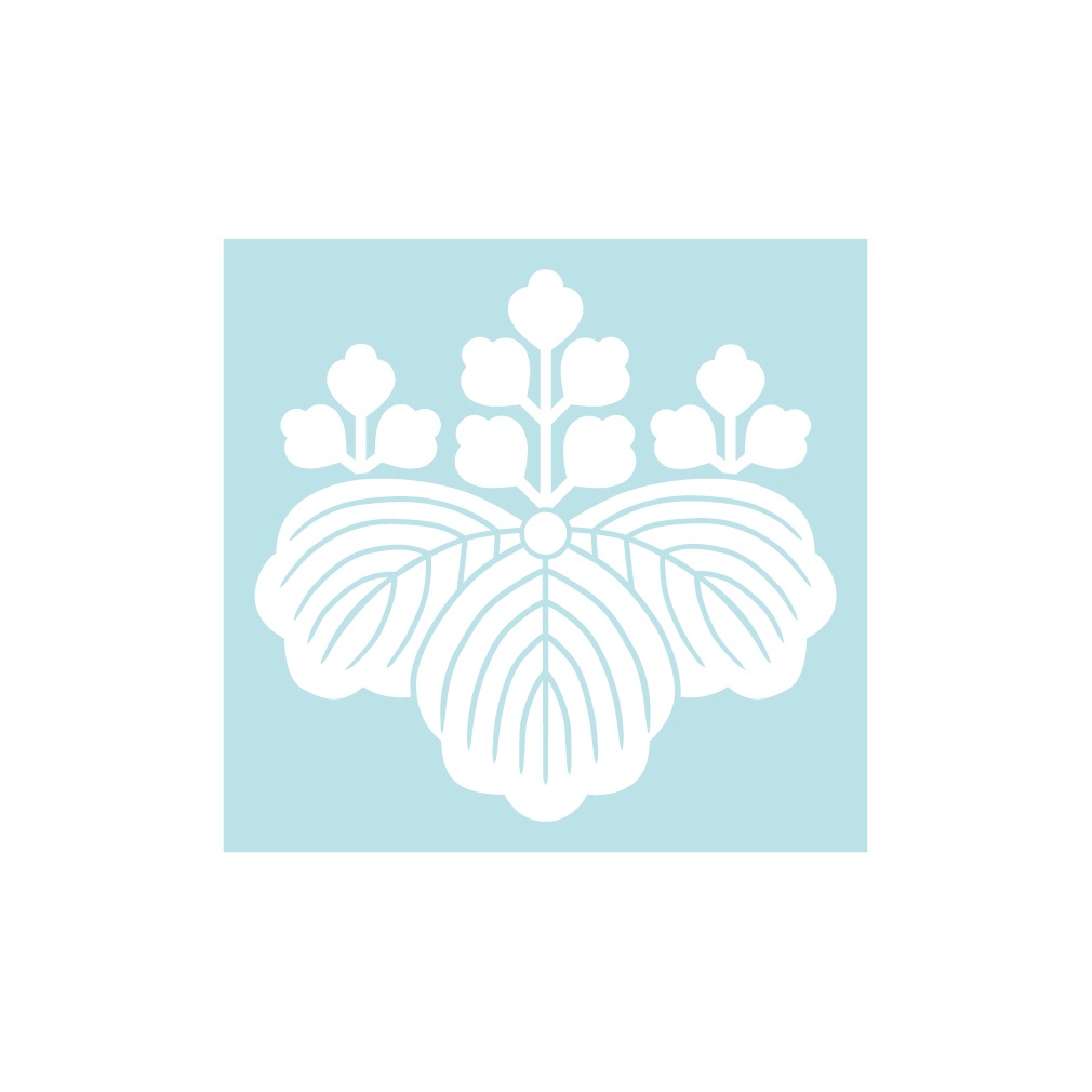 家紋ステッカー 五三の桐