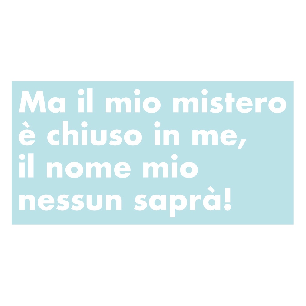 ステッカー イタリア語「誰も寝てはならぬ」歌詞