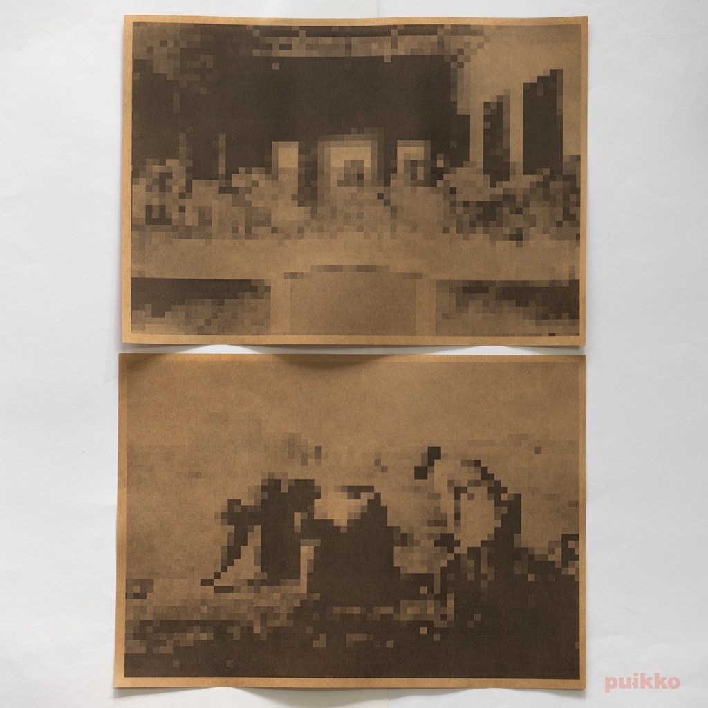 紙製ブックカバー モザイク柄(5枚セット)