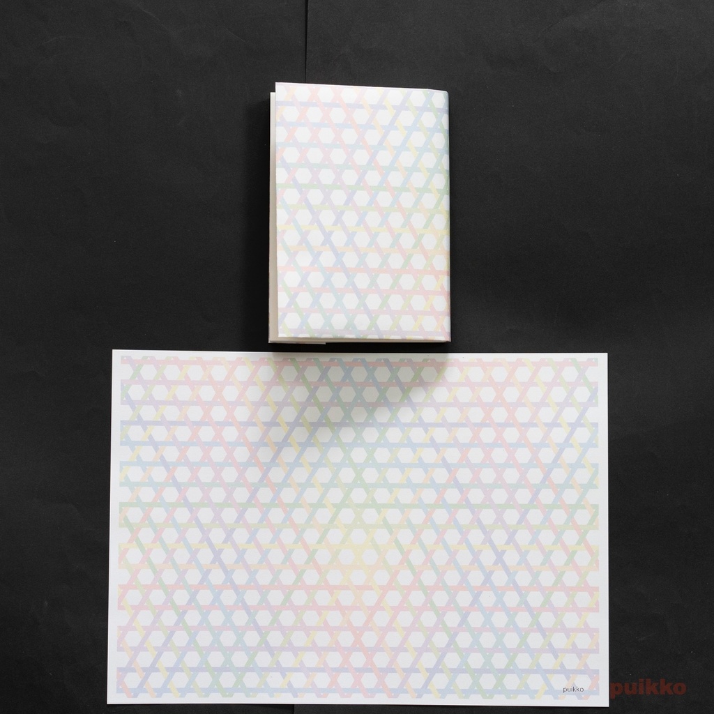 紙製ブックカバー パステルカラー 和柄(カラー)(5枚セット)