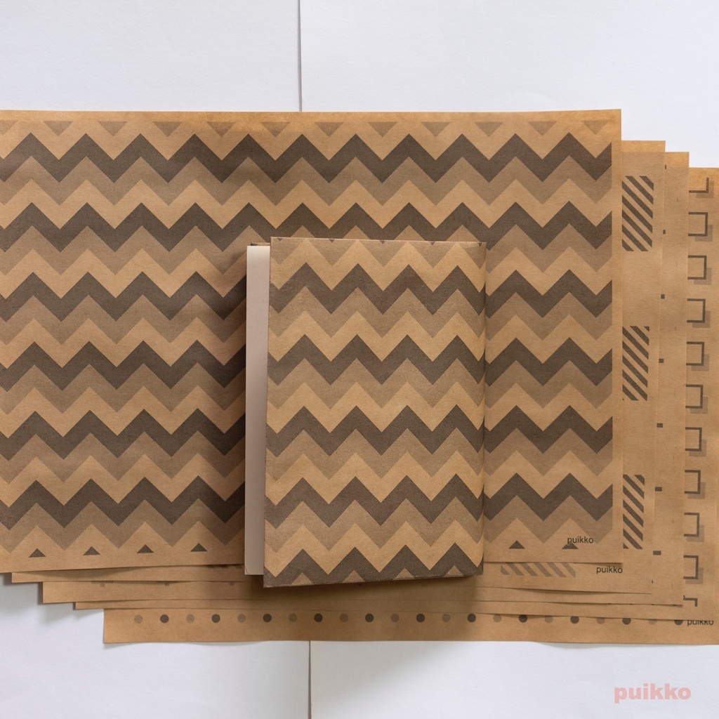 紙製ブックカバー　シンプルパターン（5枚セット）