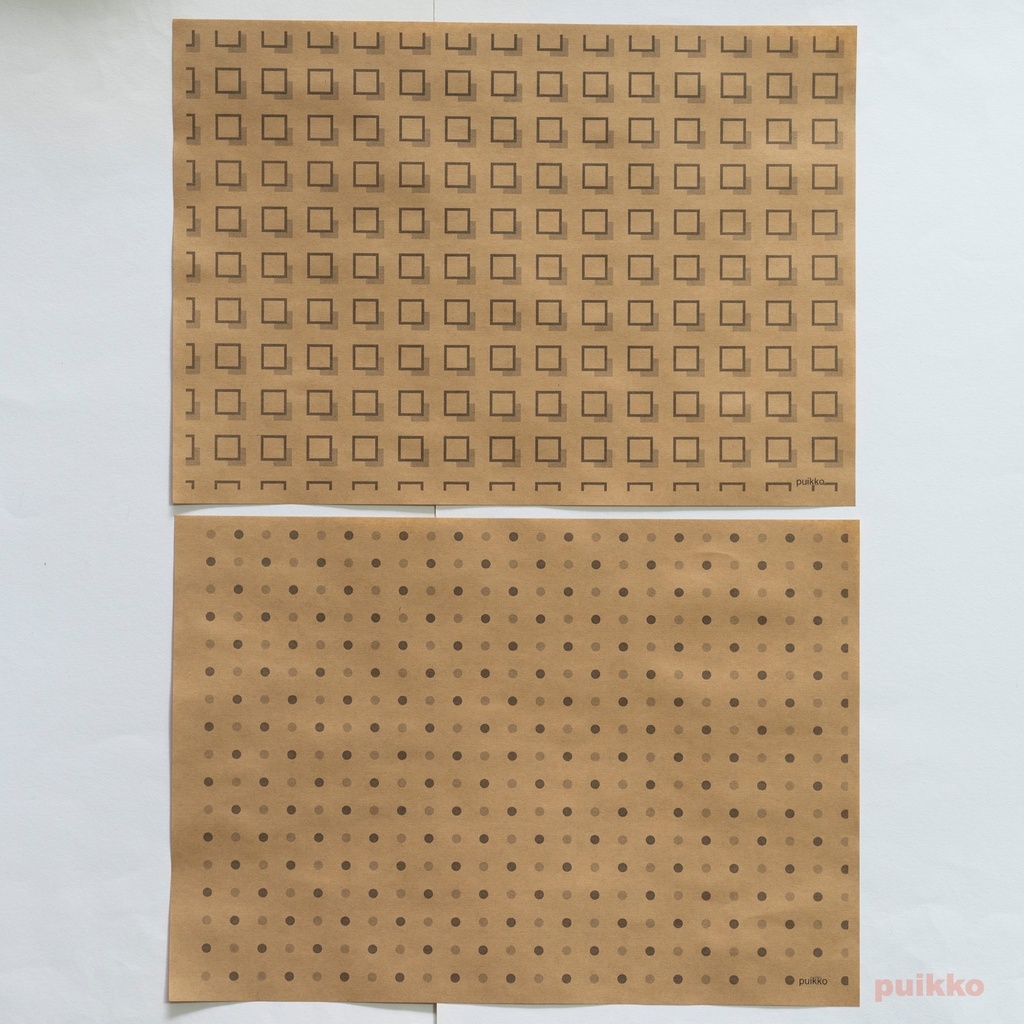 紙製ブックカバー シンプルパターン(5枚セット)