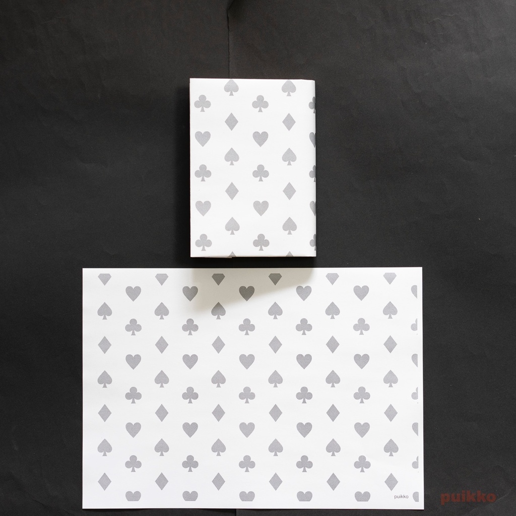 紙製ブックカバー トランプもよう(5枚セット)