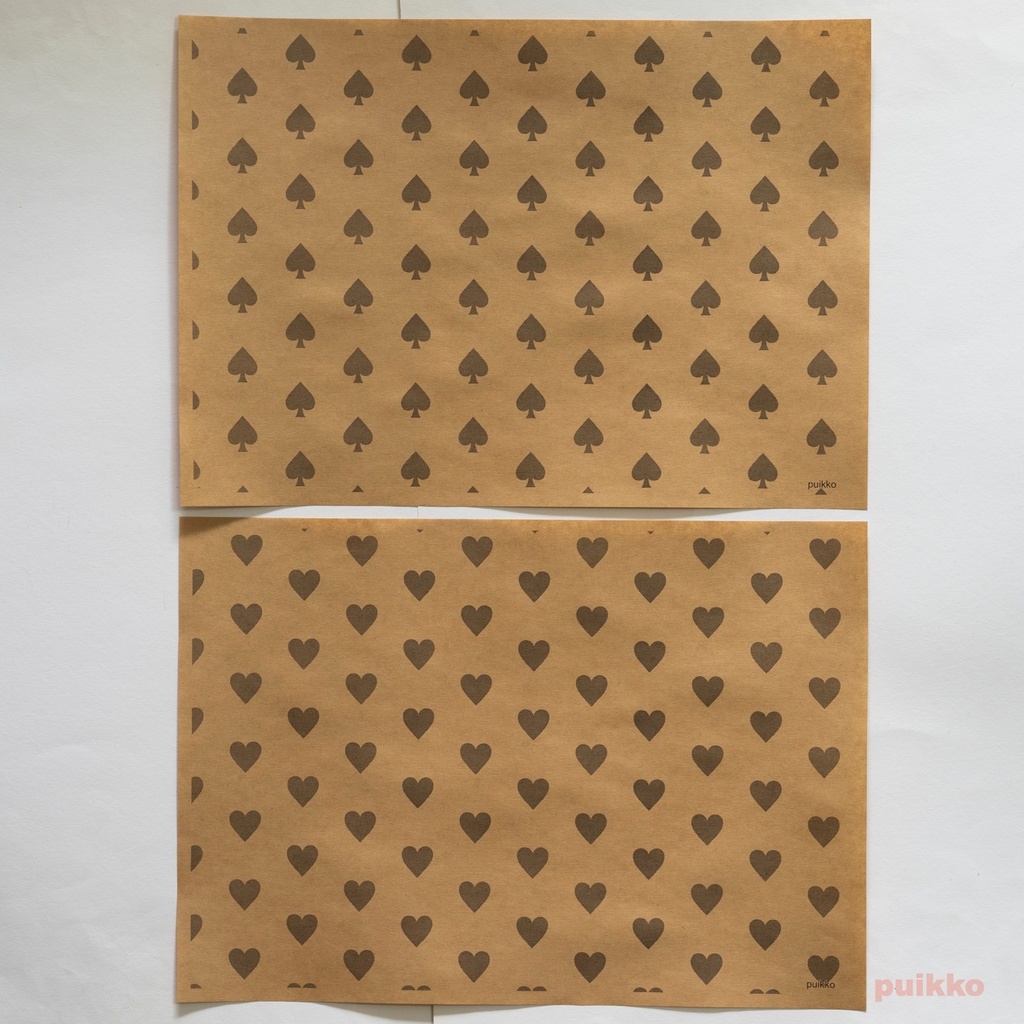 紙製ブックカバー トランプもよう(5枚セット)