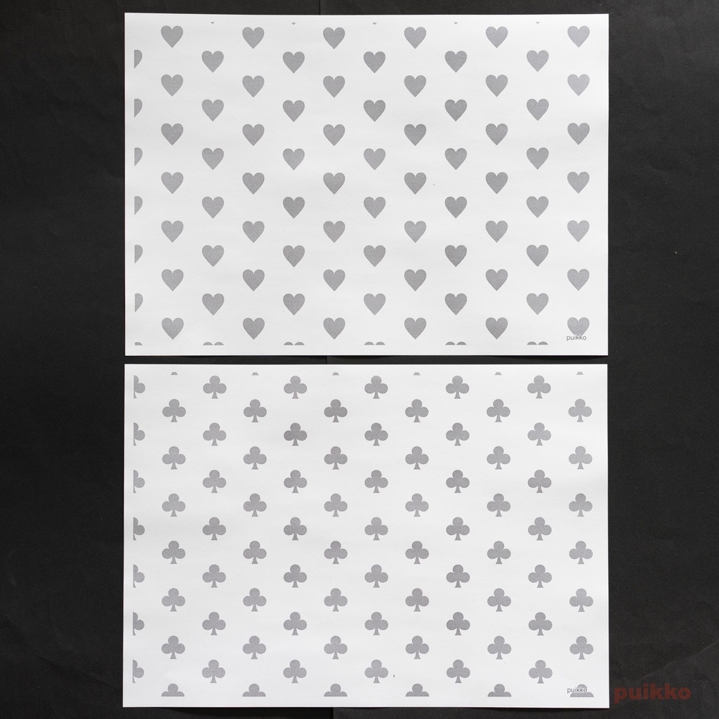 紙製ブックカバー トランプもよう(5枚セット)