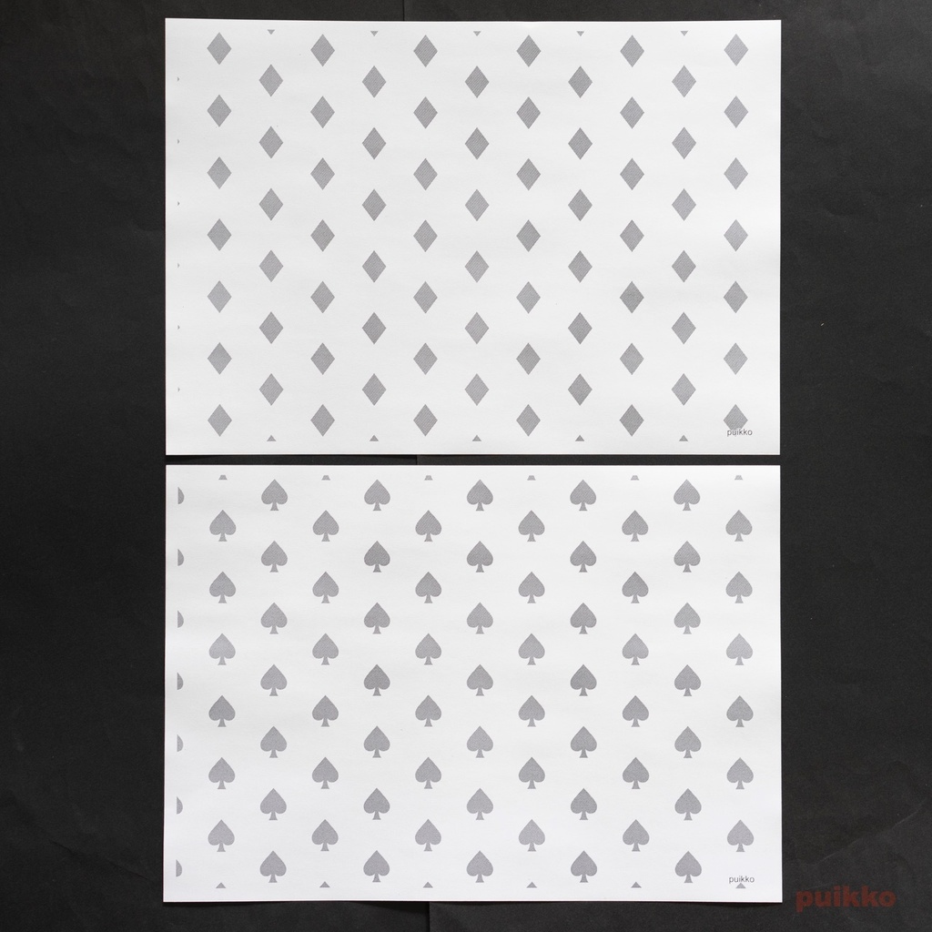 紙製ブックカバー トランプもよう(5枚セット)