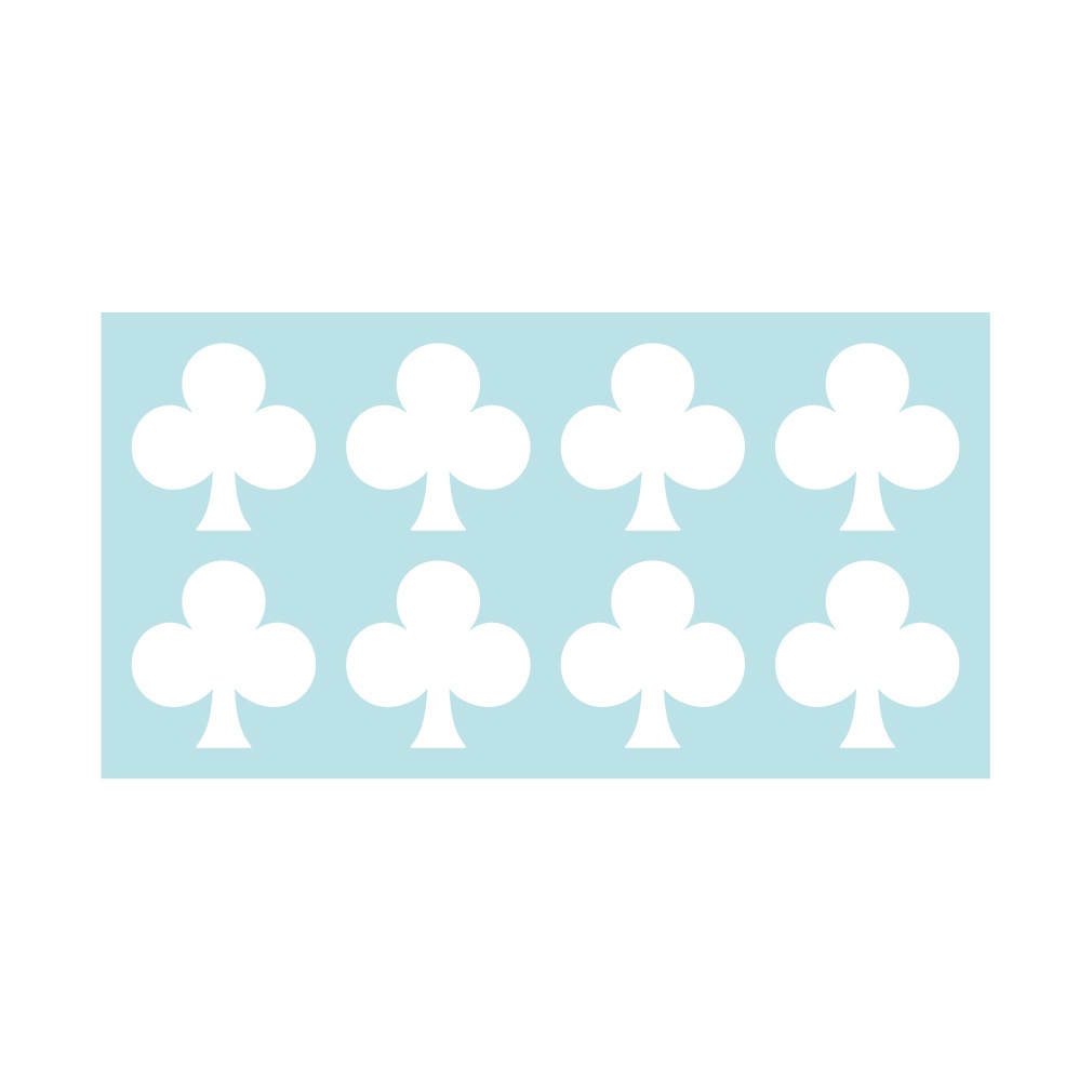 ステッカー トランプ クラブ(8片)