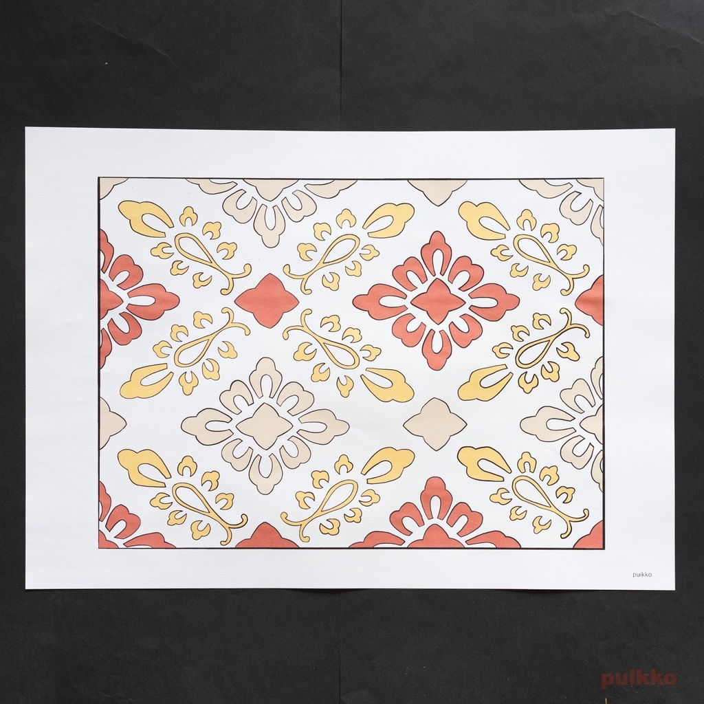 紙製ブックカバー 求古図譜 織文之部(カラー) A3判(5枚セット)