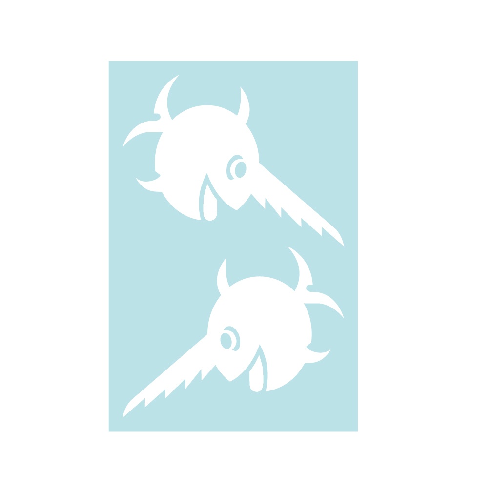 ミリタリーステッカー Uボート 笑うソードフィッシュ・小(左向き・右向き)