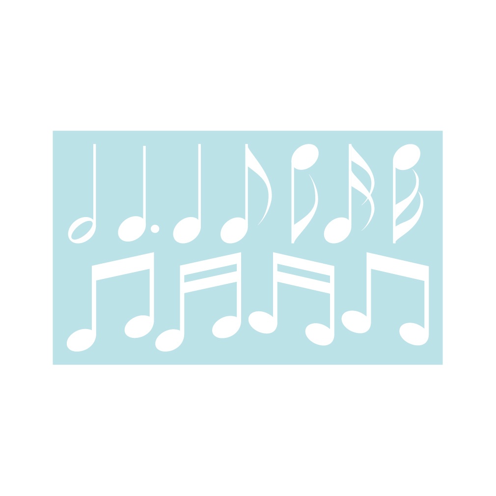ステッカー 音符(11片)