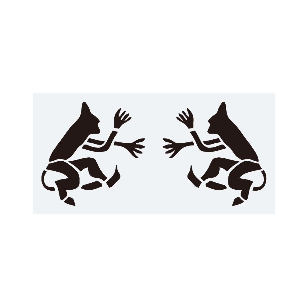 戦車ステッカー ダス・ライヒ「跳ねる悪魔」60mm(2片) 左向き・右向き