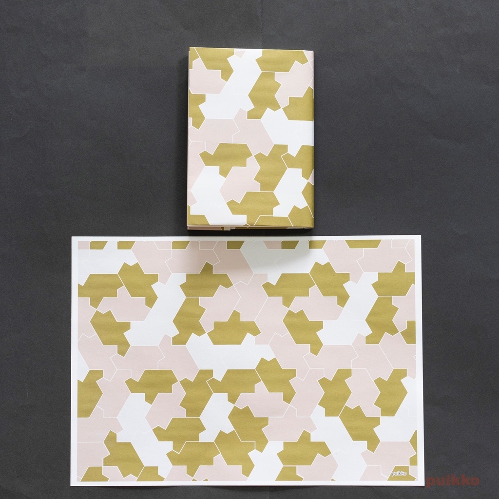 紙製ブックカバー 非周期タイル(カラー)(5枚セット)