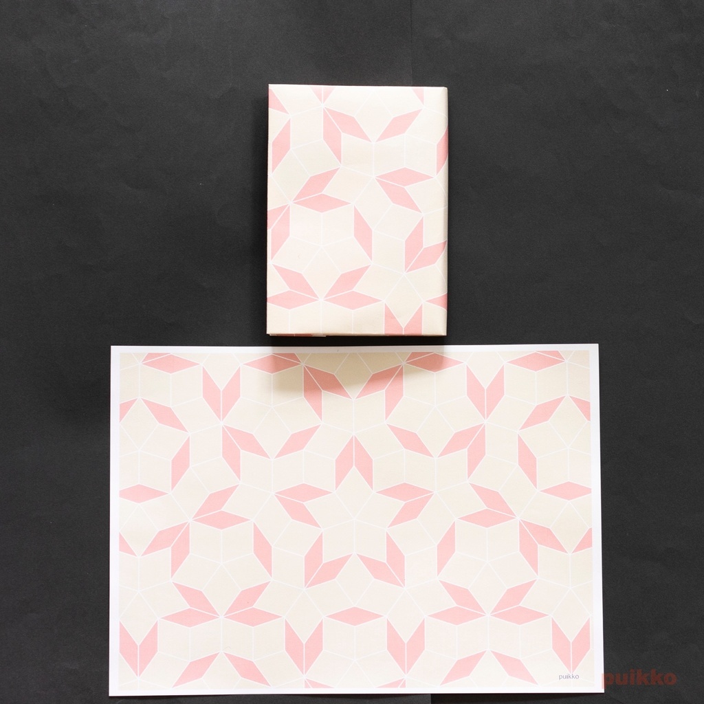 紙製ブックカバー ペンローズ・タイル(カラー)(5枚セット)