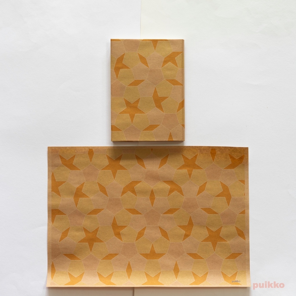 紙製ブックカバー ペンローズ・タイル(カラー)(5枚セット)