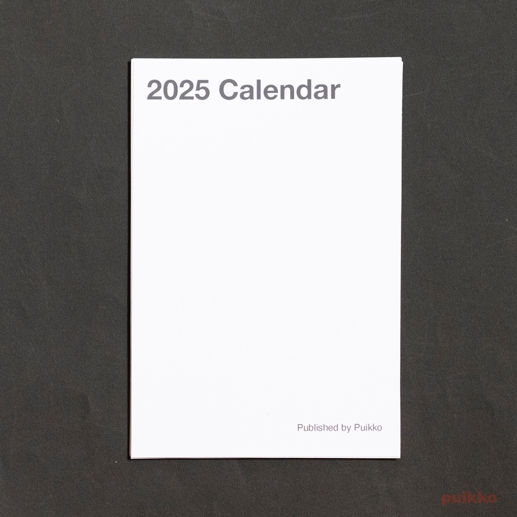 カレンダー　2025年　ブランク縦